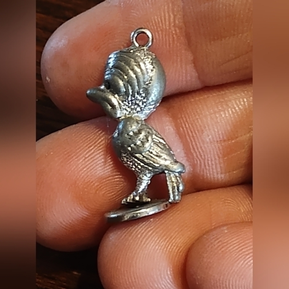Worry bird silver charm‎ by Monet